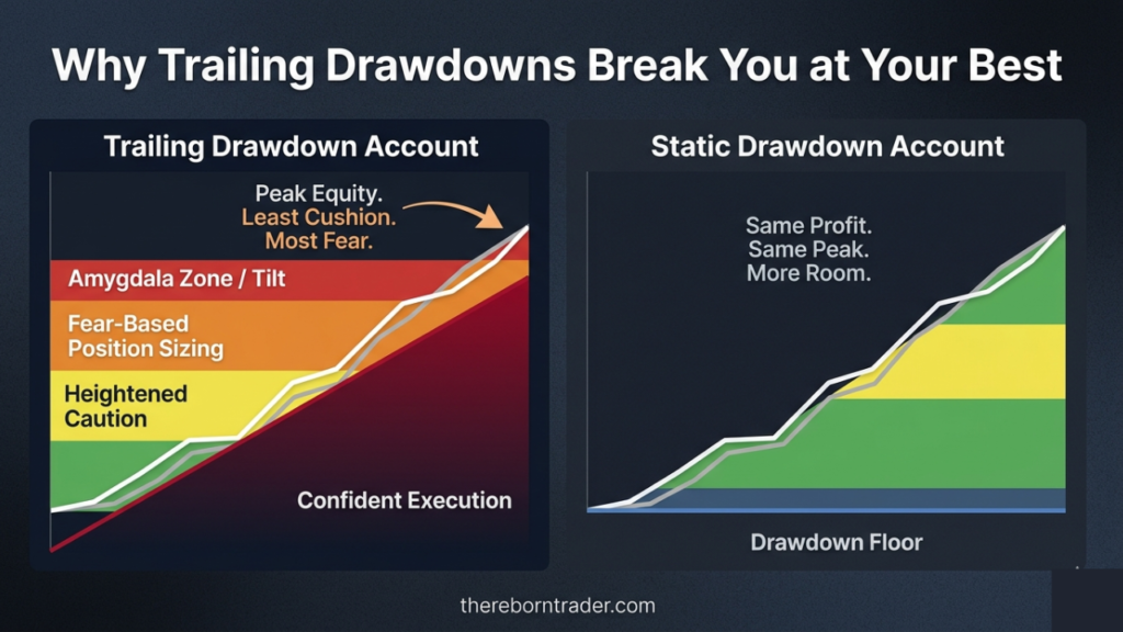 Trailing Drawdown Psychology: Why It Breaks Prop Firm Traders | Trading Psychology